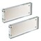Azar Displays White Acrylic Frame Block with Metal Back Plate 3 in. X 8 in., 2PK 104662-WHT-2PK - alternate 1